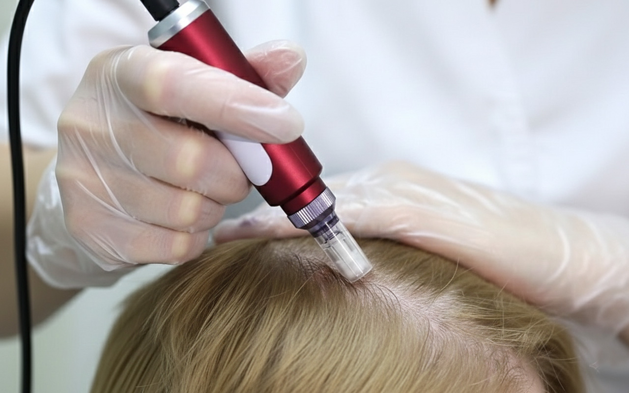 показывается механизм действия фракционная мезотерапии головы